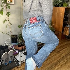 Vintage y2k Lucky Brand denim dungarees flare jeans ~ made in USA